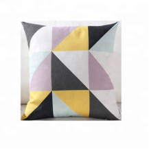 Customized Nordic geometric indigo Batik style decorative sofa cushion cover